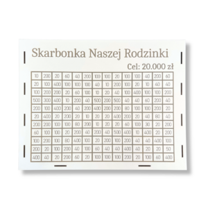 Skarbonka Gigant 154 kafelków 20000zł Skarbonka Naszej Rodzinki BIAŁY