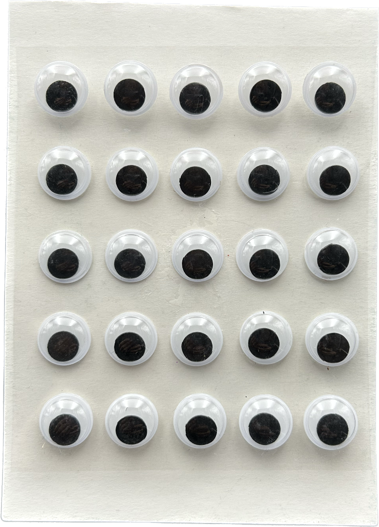 Ruchome oczka oczy samoprzylepne do dekoracji 12mm 1 Zakręcone Sznurki Ruchome oczka oczy samoprzylepne do dekoracji 12mm