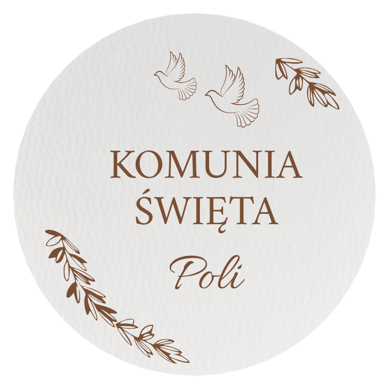 TABLICA POWITALNA KOMUNIJNA DEKORACJA SALI Z IMIENIEM DUŻA 50 CM KOŁO 3 Zakręcone Sznurki TABLICA POWITALNA KOMUNIJNA DEKORACJA SALI Z IMIENIEM DUŻA 50 CM KOŁO