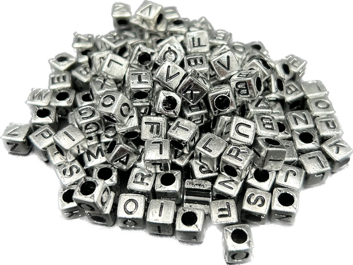 Koraliki korale literki plastikowe modułowe kostki 1 Zakręcone Sznurki Koraliki korale literki plastikowe modułowe kostki