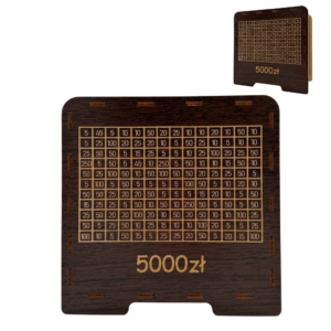 Skarbonka wykreślanka 5000 zł kolor WENGE