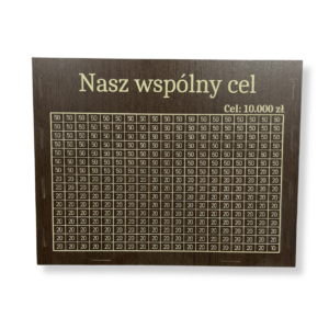 Skarbonka Gigant 304 kafelków 10000zł Nasz wspólny cel WENGE