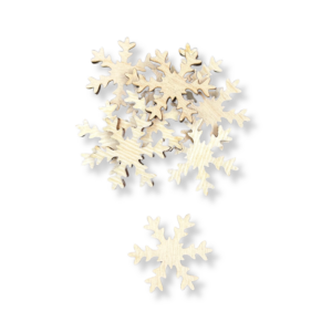 Drewniana śnieżynka śnieg ŚNIEŻKA 2 3cm zestaw 10szt scrapki ze sklejki