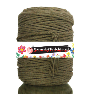 Sznurek bawełniany skręcany KHAKI 20m 3mm