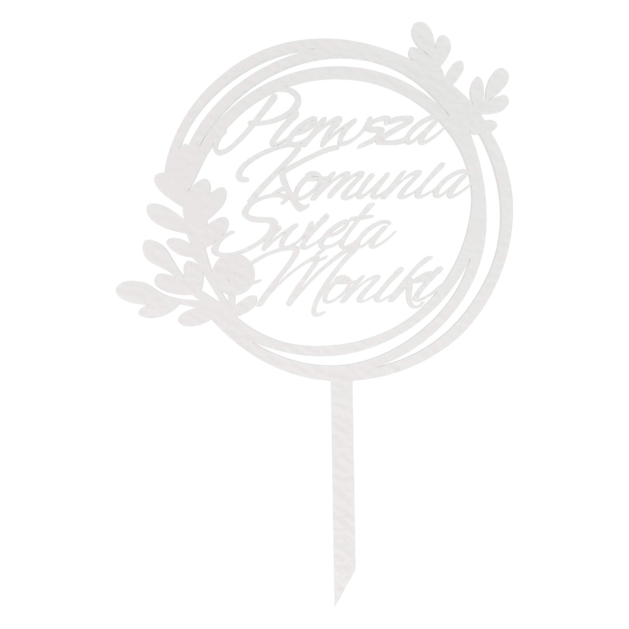 TOPPER NA TORT PIERWSZA KOMUNIA ŚWIĘTA KWIATY TOPER IMIĘ DOWOLNY NAPIS 1 Zakręcone Sznurki TOPPER NA TORT PIERWSZA KOMUNIA ŚWIĘTA KWIATY TOPER IMIĘ DOWOLNY NAPIS