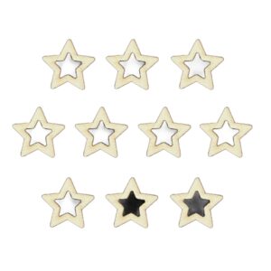 Scrapki gwiazdy gwiazdki ażur dekor sklejka 10szt
