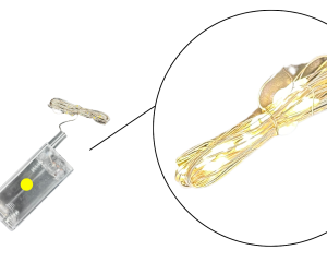 Lampki led 20 ledów odcień ciepły na baterie