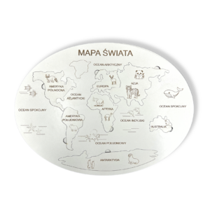 Układanka mapa świata KONTYNENTY