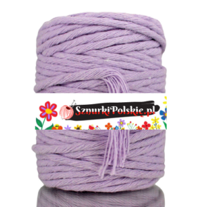 5049b9982587cc65cd198c78b5b7cb96 Sznurek bawełniany skręcany FIOLETOWY 10m 5mm