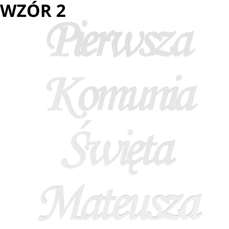 PIERWSZA KOMUNIA ŚWIĘTA NAPIS PERSONALIZOWANY Z IMIENIEM PAMIĄTKA PREZENT 2 Zakręcone Sznurki PIERWSZA KOMUNIA ŚWIĘTA NAPIS PERSONALIZOWANY Z IMIENIEM PAMIĄTKA PREZENT