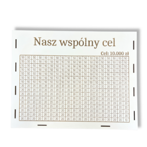 Skarbonka Gigant 304 kafelków 10000zł Nasz wspólny cel BIAŁY