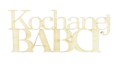 Drewniany napis Kochanej BABCI decoupage 1szt 1 Zakręcone Sznurki Drewniany napis Kochanej BABCI decoupage 1szt