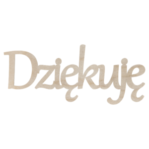 Drewniany napis Dziękuję scrapki decoupage ozdoba dekor ze sklejki