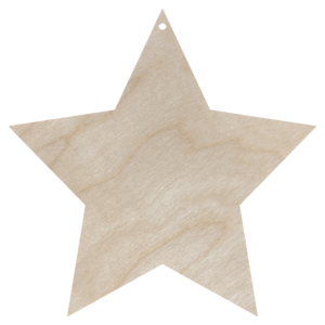 Drewniana zawieszka GWIAZDKA 5CM z otworem gwiazda dekor ze sklejki ozdoba decoupage