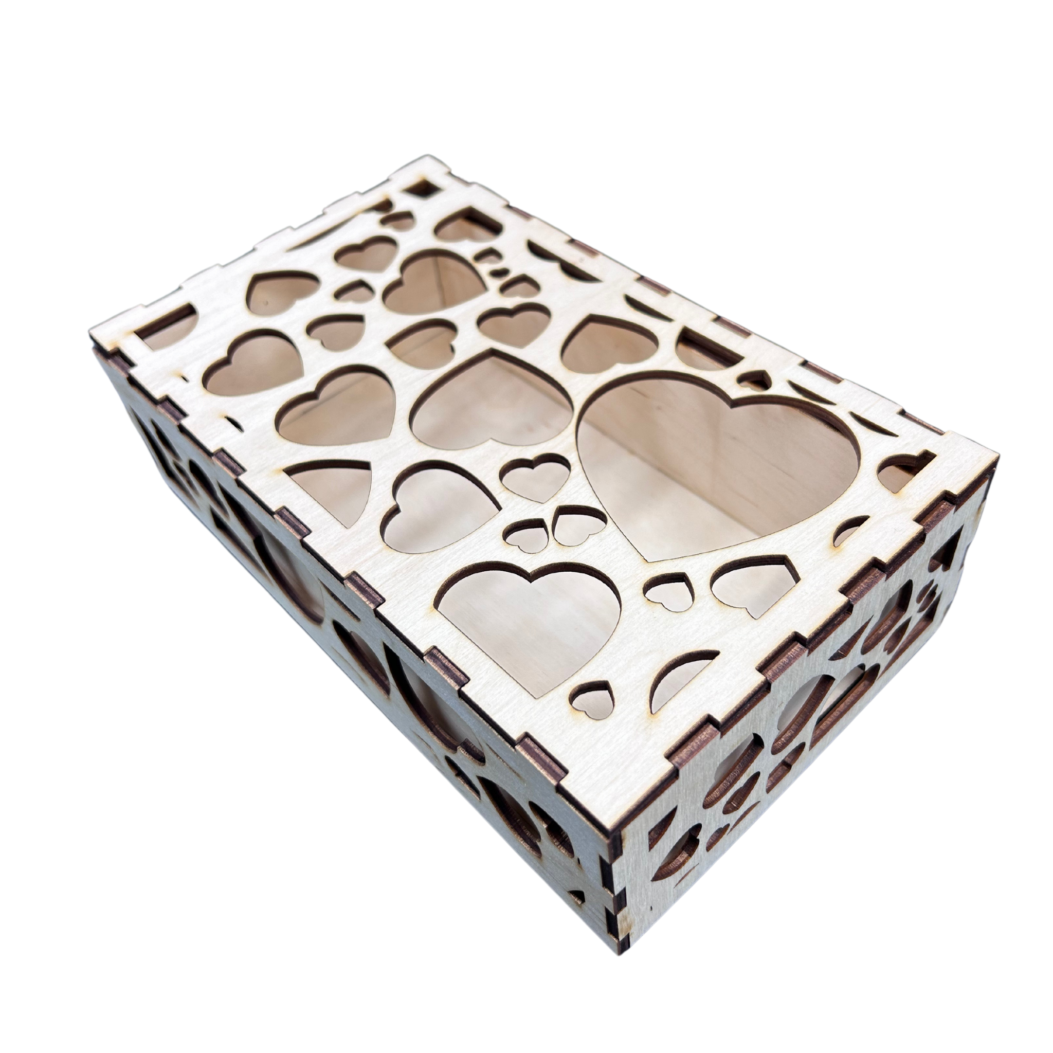 Drewniane pudełko jedno w drugie SERCE chustecznik serwetnik ze sklejki decoupage ażur 22cm walentynki 3 Zakręcone Sznurki Drewniane pudełko jedno w drugie SERCE chustecznik serwetnik ze sklejki decoupage ażur 22cm walentynki