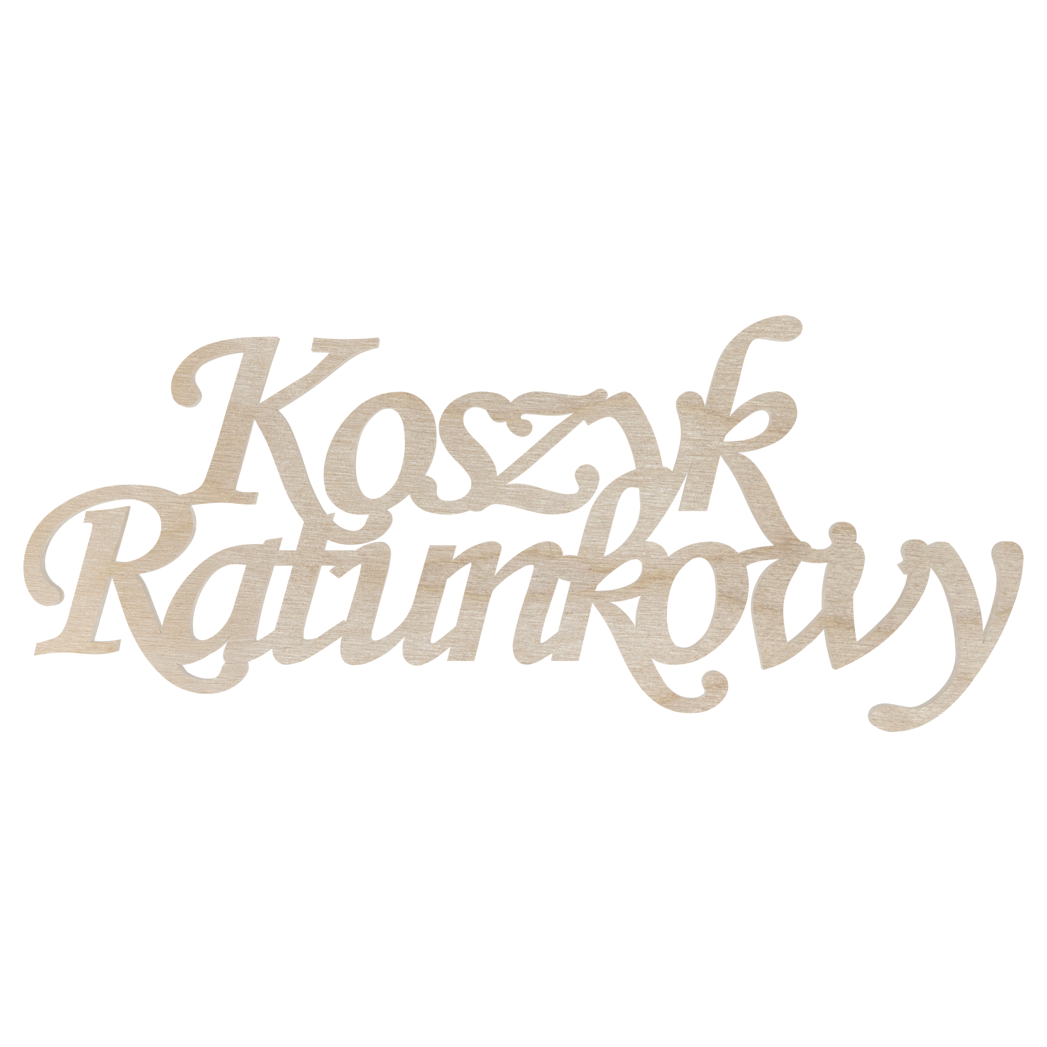 Drewniany napis Koszyk Ratunkowy ślubny na ślub wesele decoupage ze sklejki ozdoba 1 Zakręcone Sznurki Drewniany napis Koszyk Ratunkowy ślubny na ślub wesele decoupage ze sklejki ozdoba