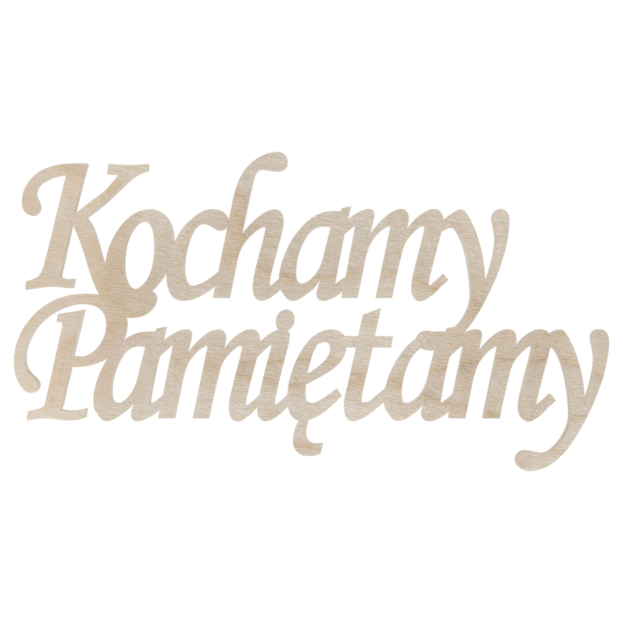 Drewniany napis Kochamy Pamiętamy ze sklejki scrapki decoupage do kwiatów dekor 1 Zakręcone Sznurki Drewniany napis Kochamy Pamiętamy ze sklejki scrapki decoupage do kwiatów dekor