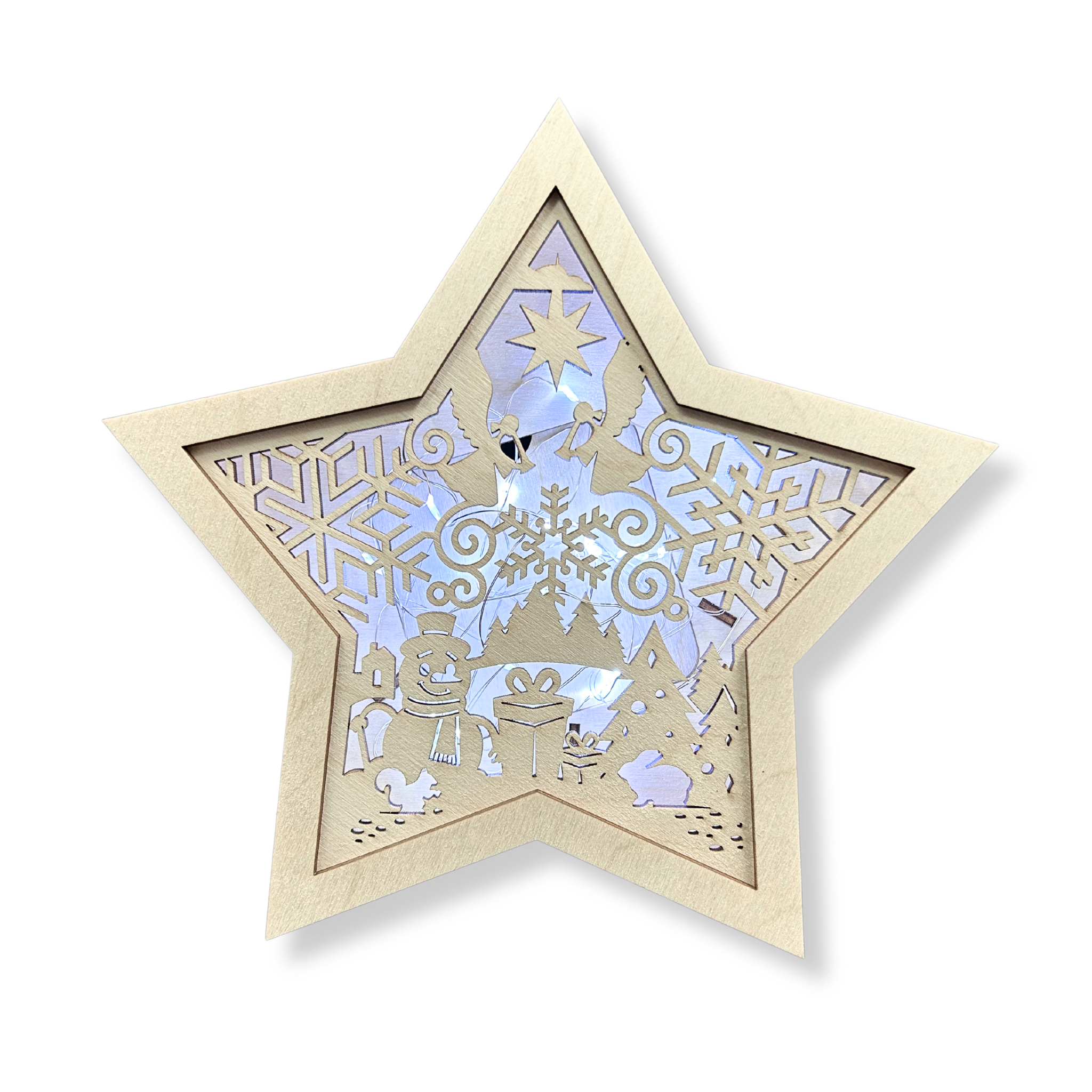 LAMPION Drewniana Gwiazdka ŚWIĄTECZNA Bałwanek ŚWIĘTA Boże Narodzenie Ozdoba Dekor BEZ LAMPEK 6 Zakręcone Sznurki LAMPION Drewniana Gwiazdka ŚWIĄTECZNA Bałwanek ŚWIĘTA Boże Narodzenie Ozdoba Dekor BEZ LAMPEK - obrazek 6