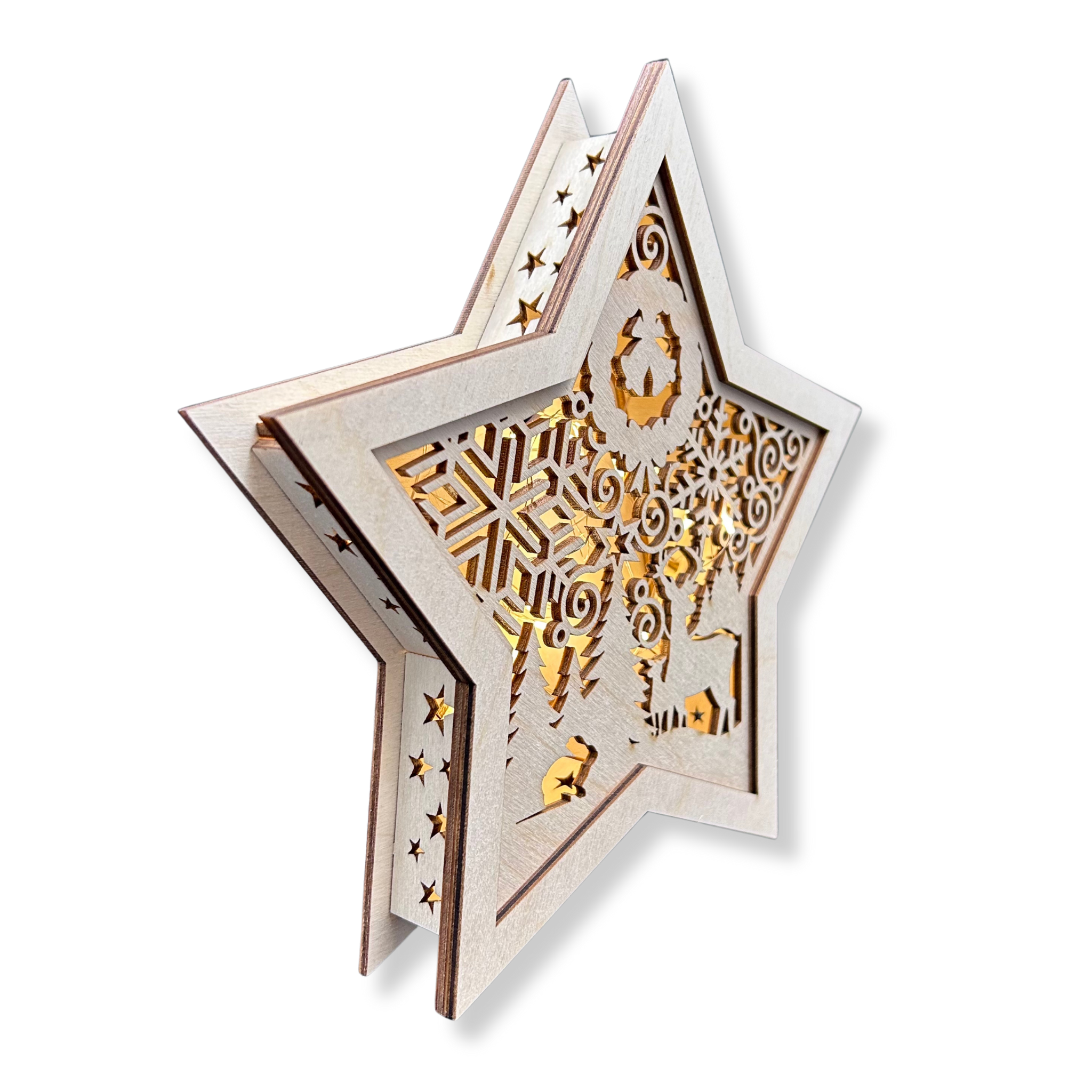 LAMPION Drewniana Gwiazdka ŚWIĄTECZNA Zwierzęta ŚWIĘTA Boże Narodzenie Ozdoba Dekor BEZ LAMPEK 5 Zakręcone Sznurki LAMPION Drewniana Gwiazdka ŚWIĄTECZNA Zwierzęta ŚWIĘTA Boże Narodzenie Ozdoba Dekor BEZ LAMPEK