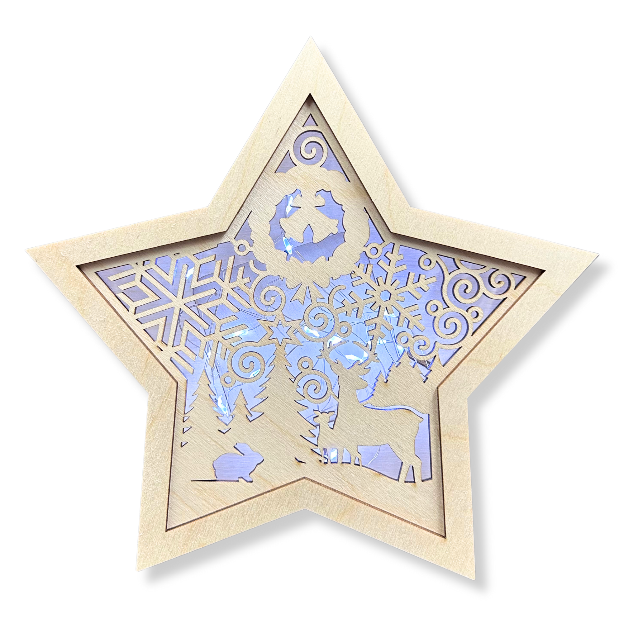 LAMPION Drewniana Gwiazdka ŚWIĄTECZNA Zwierzęta ŚWIĘTA Boże Narodzenie Ozdoba Dekor BEZ LAMPEK 6 Zakręcone Sznurki LAMPION Drewniana Gwiazdka ŚWIĄTECZNA Zwierzęta ŚWIĘTA Boże Narodzenie Ozdoba Dekor BEZ LAMPEK - obrazek 6
