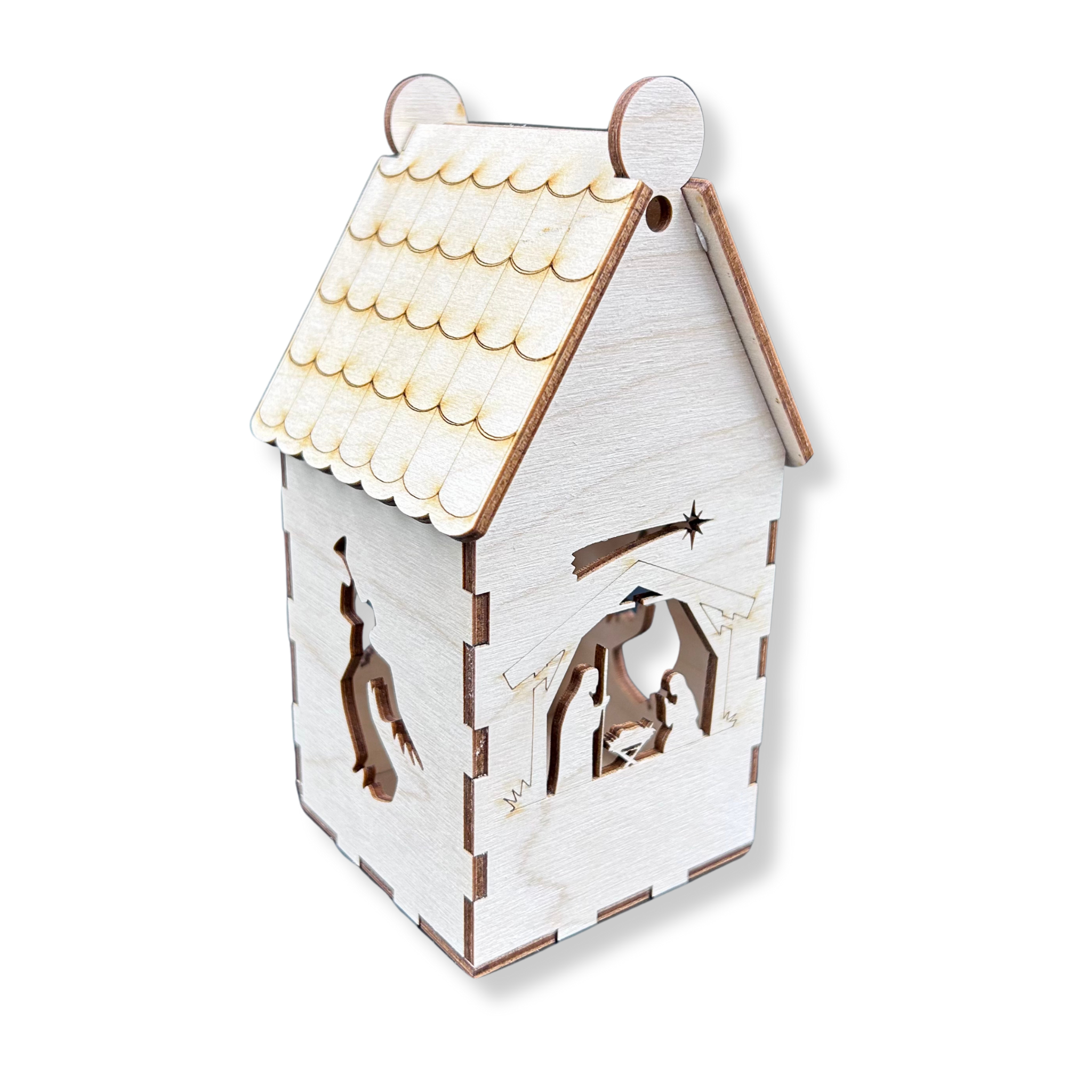 Drewniany domek lampion Stajenka Aniołki latarenka ze sklejki 3D ozdoba decoupage dekor święta Boże Narodzenie 1 Zakręcone Sznurki Drewniany domek lampion Stajenka Aniołki latarenka ze sklejki 3D ozdoba decoupage dekor święta Boże Narodzenie