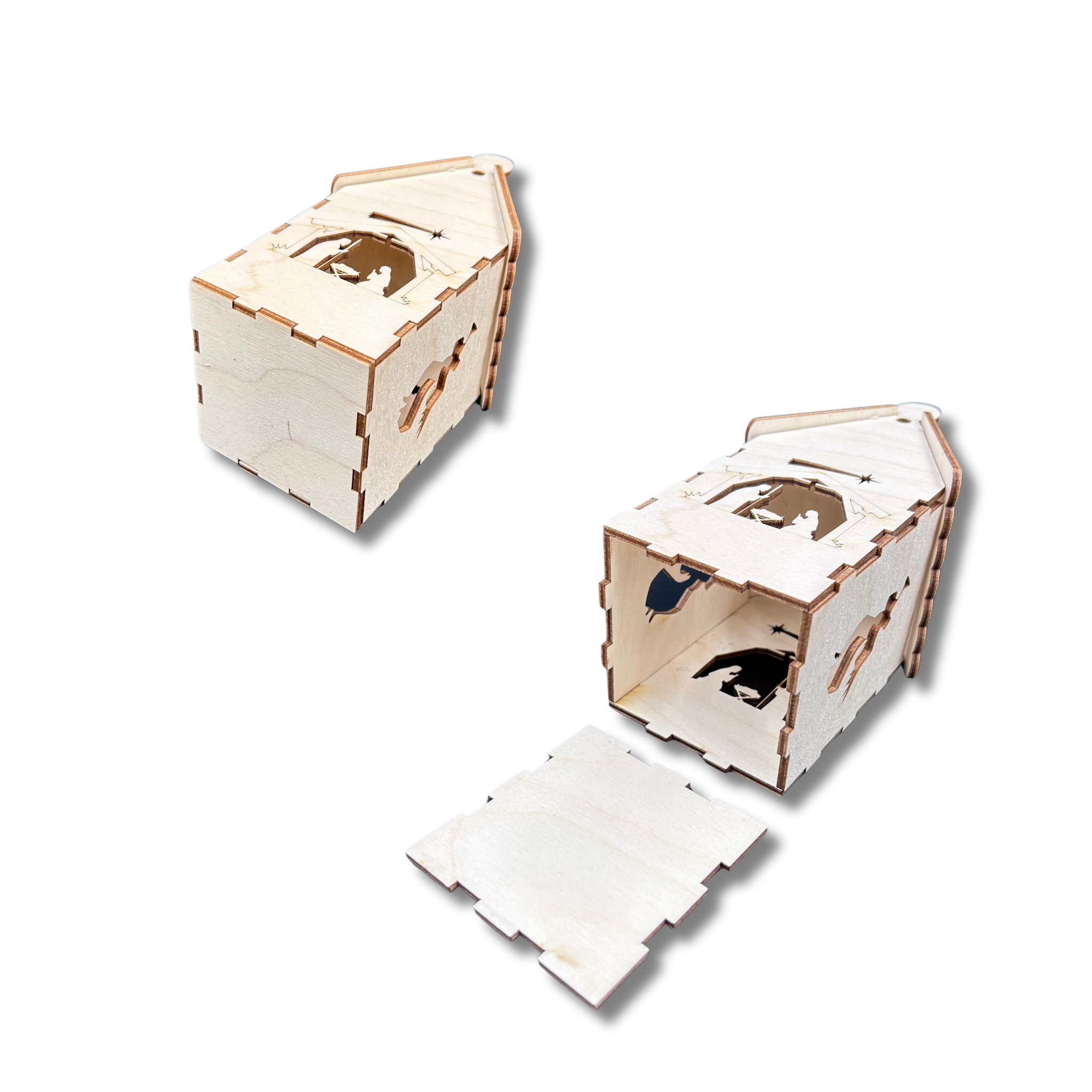 Drewniany domek lampion Stajenka Aniołki latarenka ze sklejki 3D ozdoba decoupage dekor święta Boże Narodzenie 3 Zakręcone Sznurki Drewniany domek lampion Stajenka Aniołki latarenka ze sklejki 3D ozdoba decoupage dekor święta Boże Narodzenie