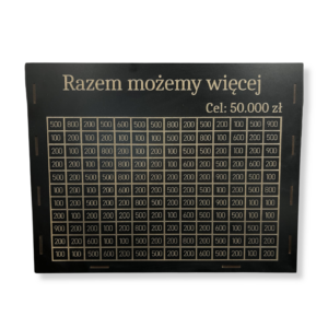 Skarbonka Gigant 154 kafelków 50000zł Razem możemy więcej CZARNY
