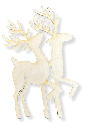 Drewniany renifer reniferek renifery dekoracja ze sklejki decoupage dekor 1 Zakręcone Sznurki Drewniany renifer reniferek renifery dekoracja ze sklejki decoupage dekor