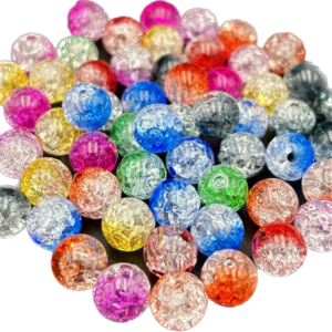 Korale plastikowe kolorowe ombre mix