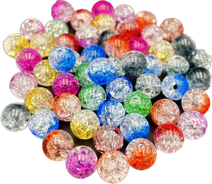Korale plastikowe kolorowe ombre mix 1 Zakręcone Sznurki Korale plastikowe kolorowe ombre mix