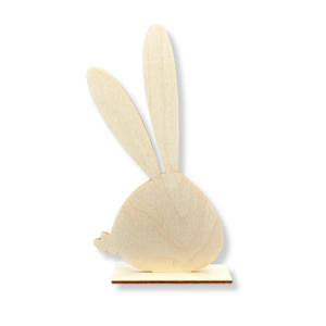 Zając króliczek wielkanocny z ogonkiem  MINI dekoracja stojąca 10 cm