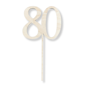 Topper 80 na piku do bukietu tortu kwiatów