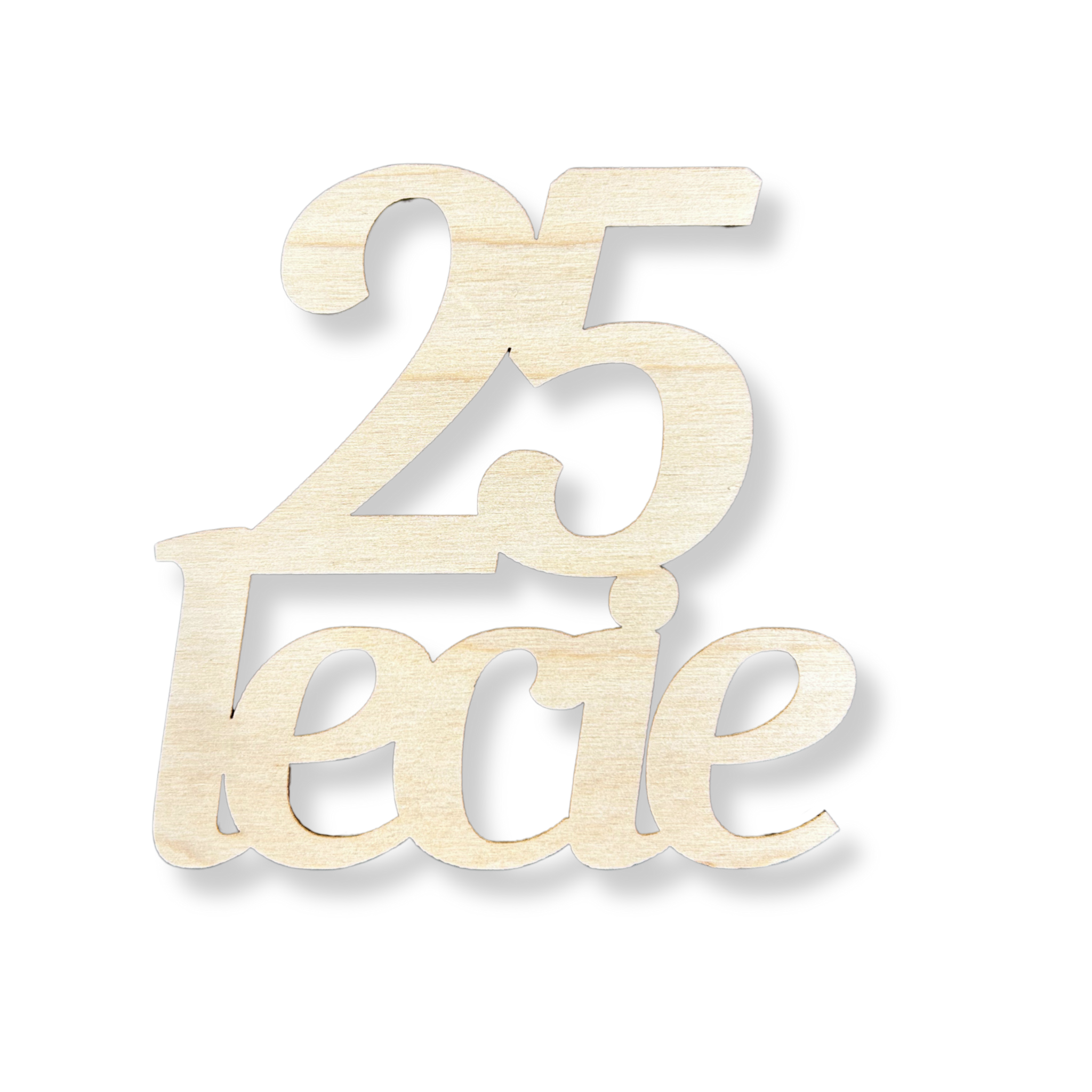 Dekor drewniany napis 25-lecie DWUDZIESTOPIĘCIOLECIE 1 Zakręcone Sznurki Dekor drewniany napis 25-lecie DWUDZIESTOPIĘCIOLECIE