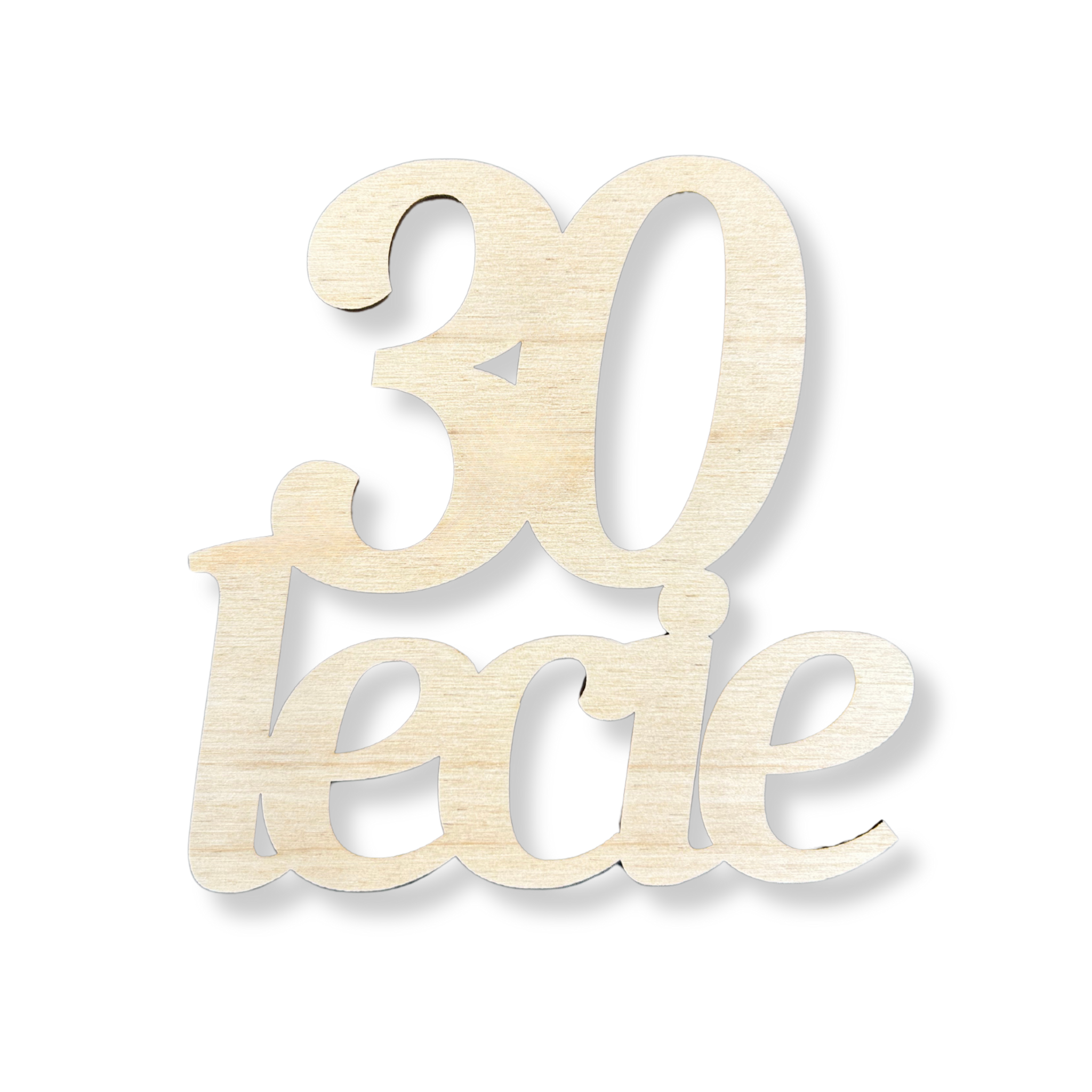 Dekor drewniany napis 30-lecie trzydziestolecie 1 Zakręcone Sznurki Dekor drewniany napis 30-lecie trzydziestolecie