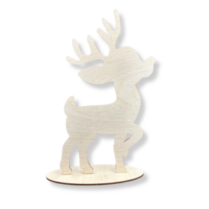 Drewniany RENIFER 12 CM reniferek JELONEK RUDOLF dekoracja stojąca