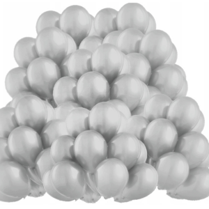perłowe SREBRNE kpl 100 szt ok. 35 cm