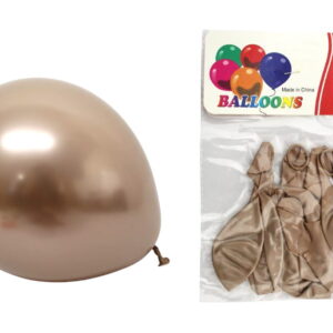 Balony lateksowe metalizowane RÓŻOWE ZŁOTO kpl 10 szt ok. 25 cm