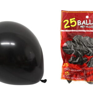 Balony lateksowe CZARNE kpl 25 szt ok. 25 cm