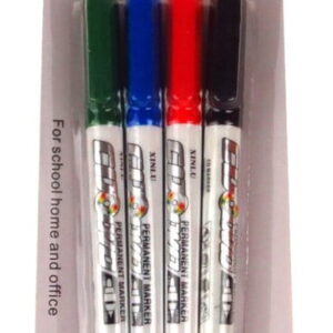 Marker permanentny DWUSTRONNY 14 cm - kpl 4 szt na blistrze