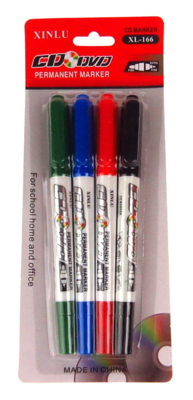 Marker permanentny DWUSTRONNY 14 cm - kpl 4 szt na blistrze 1 Zakręcone Sznurki Marker permanentny DWUSTRONNY 14 cm - kpl 4 szt na blistrze
