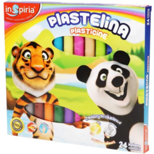 Plastelina 22 kolory + 2 brokatowe