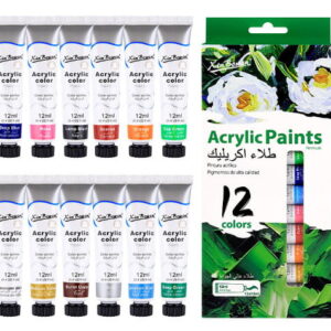 Farby akrylowe w tubkach kpl 12 szt x 12 ml