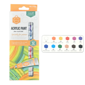 Farby AKRYLOWE w tubkach kpl 12 szt x 6ml