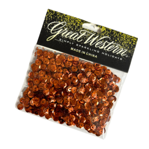 Cekiny pomarańczowe/miedziane 14g