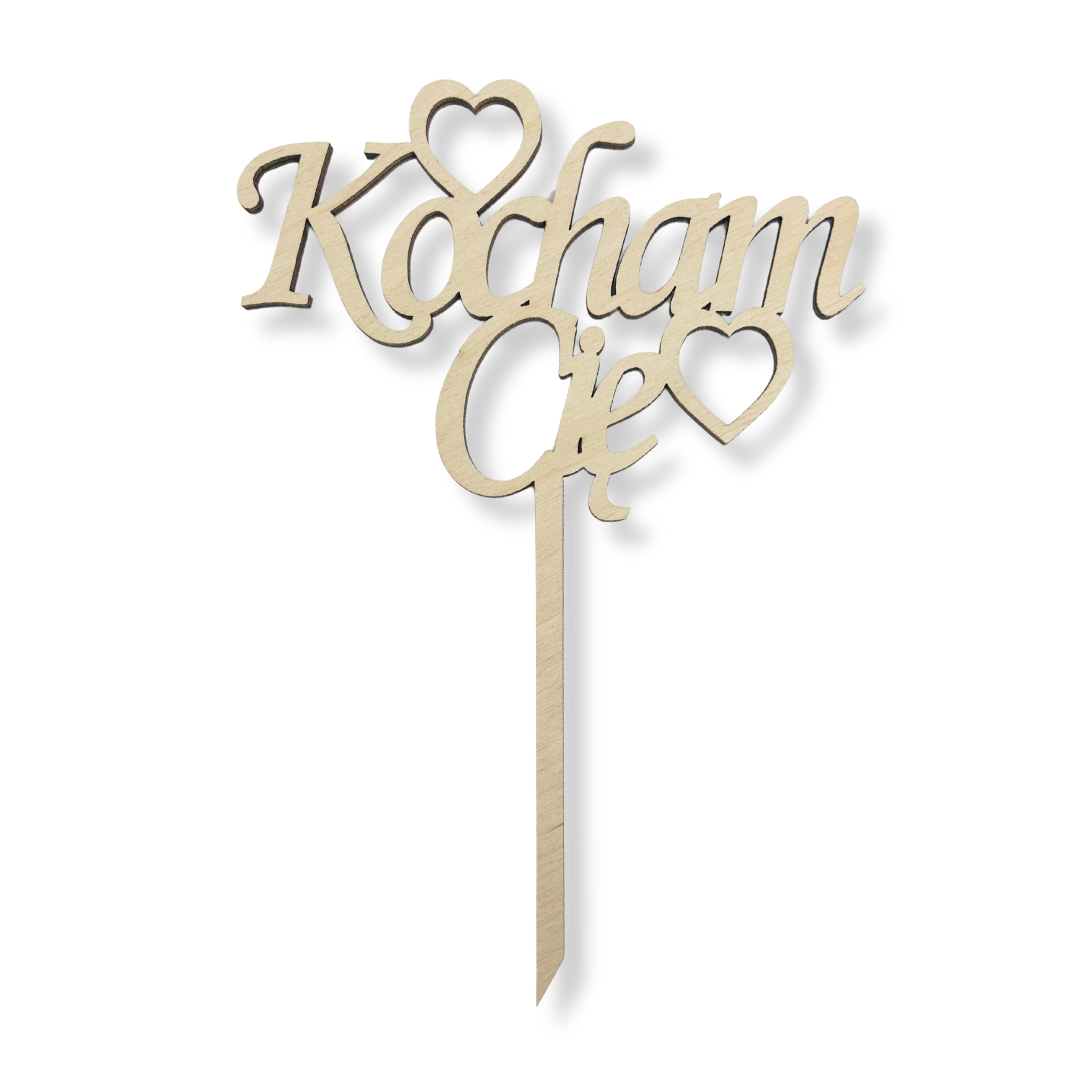 Topper napis na piku KOCHAM CIĘ 1 Zakręcone Sznurki Topper napis na piku KOCHAM CIĘ