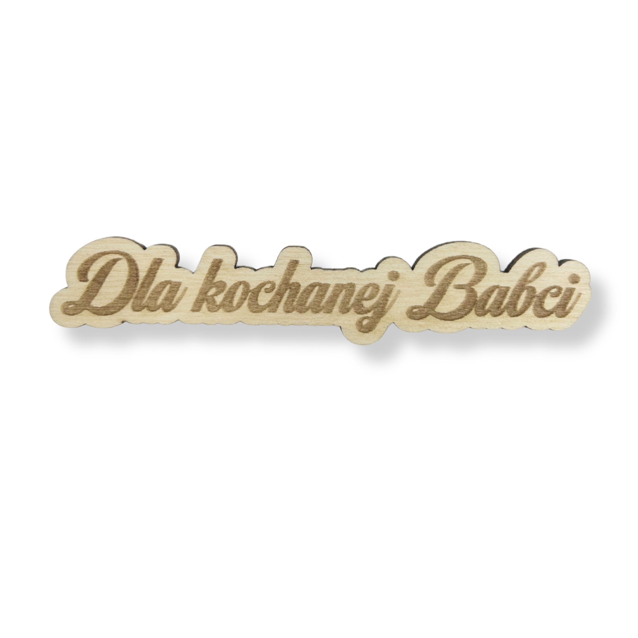 Napis grawerowany Dla kochanej Babci 1 Zakręcone Sznurki Napis grawerowany Dla kochanej Babci