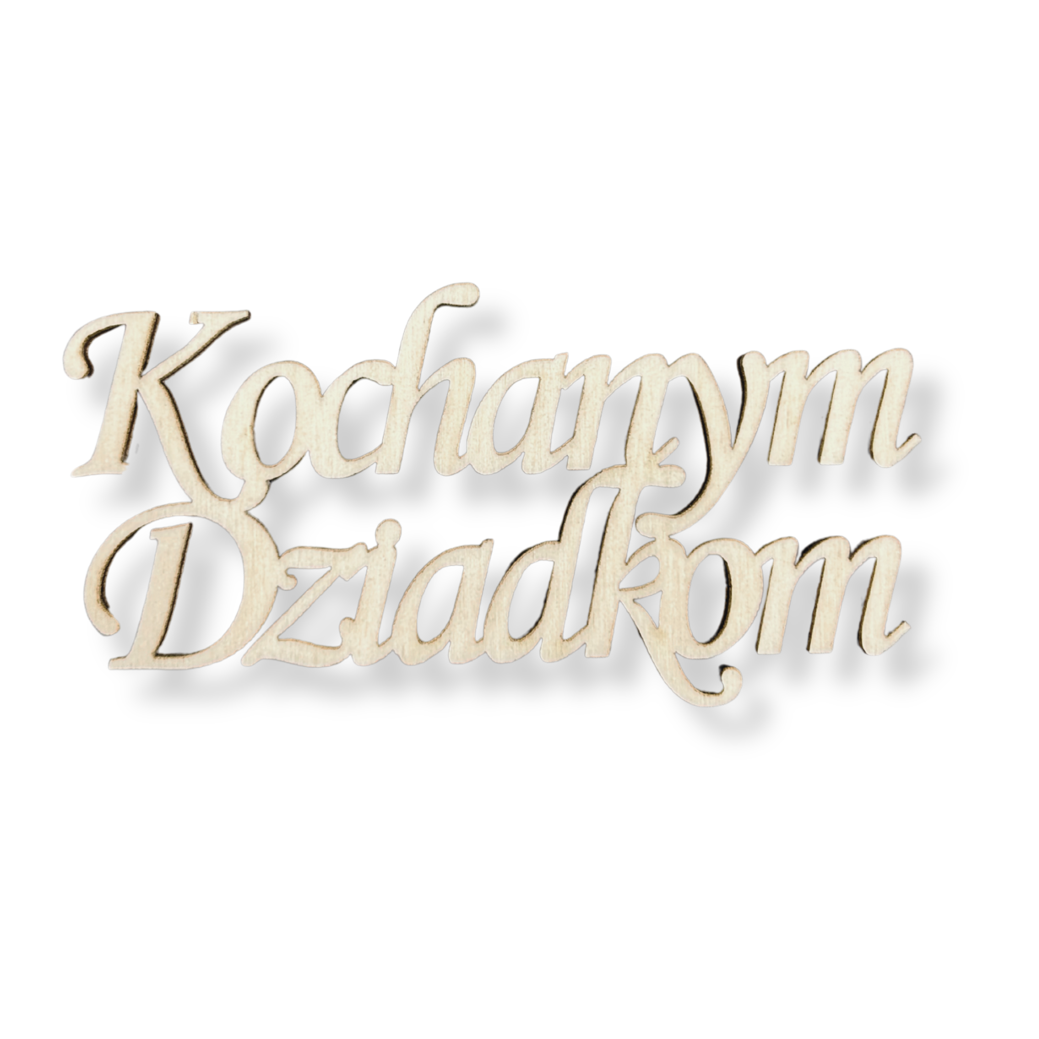 Drewniany napis Kochanym Dziadkom 1 Zakręcone Sznurki Drewniany napis Kochanym Dziadkom