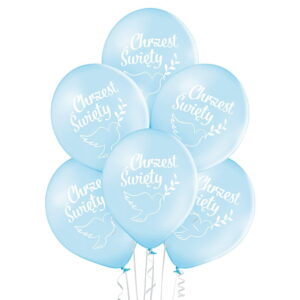 Balony Chrzest Święty chłopca niebieskie