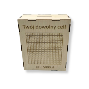 Personalizowana skarbonka drewniana GRAWER na Twój dowolny cel!