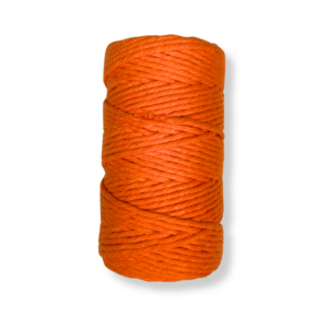 Sznurek bawełniany skręcany pomarańczowy 2mm 60m